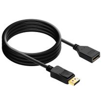 Cabo extensor Displayport macho femea 4k 144hz 0,5m 50Cm