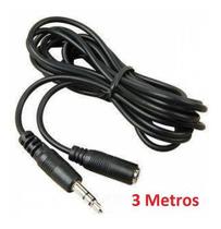 Cabo Extensor Extensão P2 3 Metros Para Celular Fone Ouvido