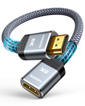 Cabo extensor HDMI Highwings 8K 4K 2.1 48 Gbps macho para fêmea 30 cm