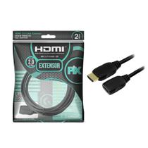 Cabo Extensor HDMI Macho X HDMI Fêmea 4K HDR 2 Metros 018-9420 Preto - Pix