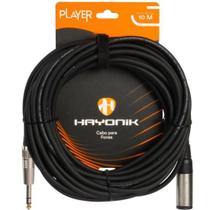 Cabo Extensor P10 (F) x P10 (M) 10m Preto Hayonik