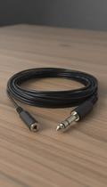 Cabo Extensor P10 Macho X P2 Fêmea Stereo 5 Metros