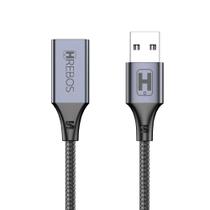 Cabo Extensor Usb 1m Hrebos Cb-707 Usb-a Macho/femea Preto Cabo Extensor Usb 1m Hrebos Cb-707 Usb-a Macho/femea Preto