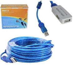 Cabo Extensor Usb 2.0 Com 3 Entradas Usb 2.0 Am Af - 10 Mts Cabo Extensor Usb 2.0 Com 3 Entradas Usb 2.0 Am Af - 10 Mts