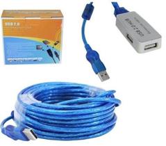 Cabo Extensor Usb 2.0 Com 3 Entradas Usb 2.0 Am Af - 10 Mts