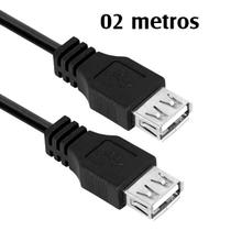 Cabo Extensor USB 2.0 Fêmea-Fêmea 2 metros de Extensão