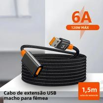 Cabo Extensor USB 3.0 2.0 De Alta Velocidade 6A Para Laptop PC TV Xbox SSD Mini Extensor Cabo Extensor USB 3.0 2.0 De Alta Velocidade 6A Para Laptop PC TV Xbox SSD Mini Extensor