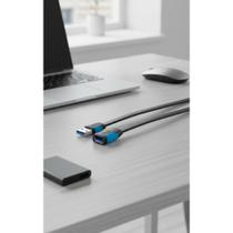 Cabo Extensor USB 3.0 Flat 3m Preto: Mais Alcance e Velocida