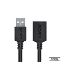 Cabo Extensor USB a 2.0 Macho para USB a 2.0 Femea 28AWG Puro Cobre 1 Metro - PUAMF2-1 Cabo Extensor USB a 2.0 Macho para USB a 2.0 Femea 28AWG Puro Cobre 1 Metro - PUAMF2-1