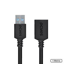 Cabo Extensor USB a 3.0 Macho para USB a 3.0 Fêmea 28AWG Puro Cobre 1 Metro - PUAMF3-1 Cabo Extensor USB a 3.0 Macho para USB a 3.0 Fêmea 28AWG Puro Cobre 1 Metro - PUAMF3-1