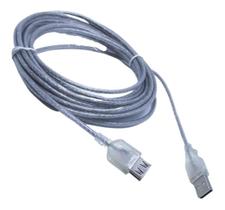 Cabo Extensor Usb A Macho X Usb 2.0 A Femêa Tebera 5metros Cor Cristal Cabo Extensor Usb A Macho X Usb 2.0 A Femêa Tebera 5metros Cor Cristal