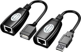 Cabo Extensor Usb Am Via Cabo De Rede Rj45 Cat5 Cat6