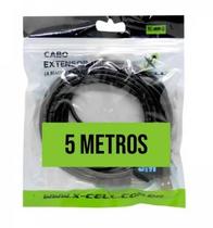 Cabo Extensor Usb Macho 5 Metros, X-cell, XC-MM-B