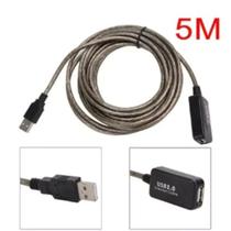 Cabo extensor usb macho para usb femea 2.0 5m tomate mcb-025