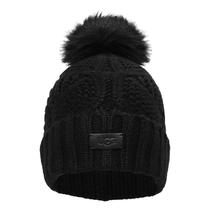 Cabo feminino Beanie UGG com pompa preto