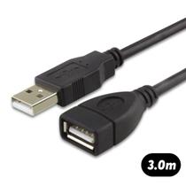 Cabo Fio Extensor USB 2.0 de 3.0m 3 Metros com Filtro