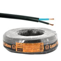 Cabo Fio Flexível PP Circular Extensão 2 x 1,50 mm Preto Rolo com 100 Metros