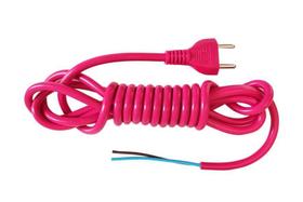Cabo Fio Secador Cabelo 2X1,0X3Mt 10A Taiff Rosa