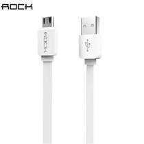Cabo Flat Micro USB Fast Charge 2.0A 100cm Rock Branco