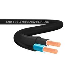 Cabo Flex Silnax 0,6/1 kV HEPR 90C 2x1,50 Preto - RL100 - SIL Cabo Flex Silnax 0,6/1 kV HEPR 90C 2x1,50 Preto - RL100 - SIL