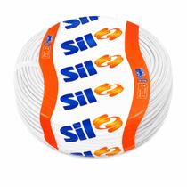 Cabo Flexível 1,5mm Rolo 100m Fio Elétrico Branco PVC Cobre Puro Antichama SIL Cabo Flexível 1,5mm Rolo 100m Fio Elétrico Branco PVC Cobre Puro Antichama SIL
