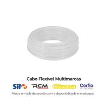 Cabo Flexível 2,50mm 750V Branco - Rolo 50 Metros