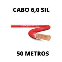 Cabo Flexivel 6,0 mm Sil - 50 metros - Várias Cores