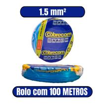 Cabo Flexível 750V 1.5mm² Azul - COBRECOM (ROLO COM 100 METROS)