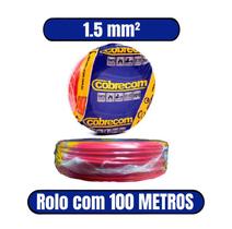 Cabo Flexível 750V 1.5mm² Vermelho - COBRECOM (ROLO COM 100 METROS)