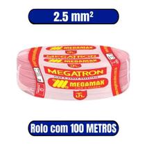 Cabo Flexivel 750v 2.5mm VERMELHO - Megatron (rolo Com 100 Metros)