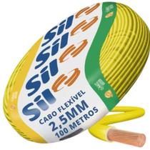 Cabo Flexivel 750V 2,5mm 100 Metros Amarelo Sil Cabo Flexivel 750V 2,5mm 100 Metros Amarelo Sil