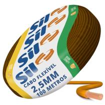 Cabo Flexivel 750V 2,5mm100 MetrosMarrom Sil Cabo Flexivel 750V 2,5mm100 MetrosMarrom Sil