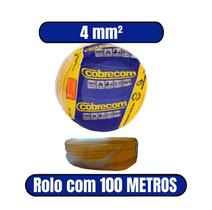 Cabo Flexível 750V 4mm² Amarelo - COBRECOM (ROLO COM 100 METROS)