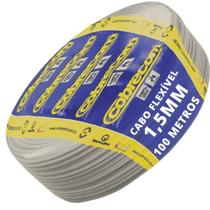 Cabo Flexível Até 750v 1,5mm Cinza 100 Metros Cobrecom