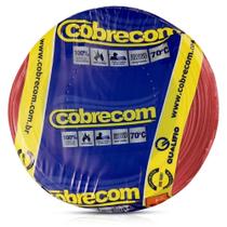 Cabo Flexível Cobrecom 1x1,5mm Vermelho - Rolo 100 Metros.