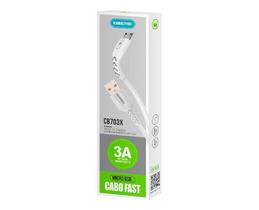 Cabo flexível fast micro usb 3a cb703x kimaster