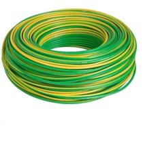 Cabo flexível Fio de Energia Elétrico 6mm Aterramento C/ 25 Metros Verde amarelo