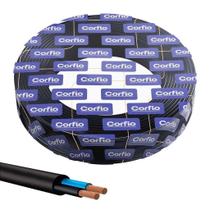 Cabo Flexível HEPR 2x4,0mm² Rolo de 100 Metros 1kV Corfio - Preto
