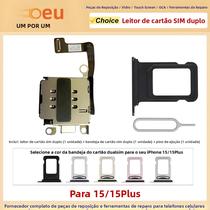 Cabo Flexível Leitor De Cartão Dual SIM Para iPhone 15 E 15 plus Adaptador Conector Suporte Para