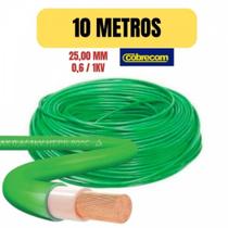 Cabo flexivel nax 0,6/1kv 25mm verde 10 metro cobrecom imetro