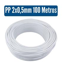 Cabo Flexível PP Fio P/ Extensão 2x0,5mm Rolo com 100 ou 50 Metros Preto/Branco Cabo Flexível PP Fio P/ Extensão 2x0,5mm Rolo com 100 ou 50 Metros Preto/Branco