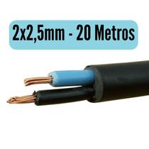 Cabo Flexível PP Fio P/ Extensão 2x2,5mm - Rolos com 10, 20, 30, 40, 50 e 100 Metros