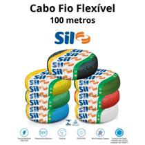 Cabo Flexível SIL 4,00mm Fio Elétrico Anti Chamas 750V Colorido 100 Metros