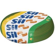 Cabo Flexsil de Cobre 2,5mm 750 Volts Verde e Amarelo com 100 Metros - 00003.018.014.1.06 - SIL Cabo Flexsil de Cobre 2,5mm 750 Volts Verde e Amarelo com 100 Metros - 00003.018.014.1.06 - SIL