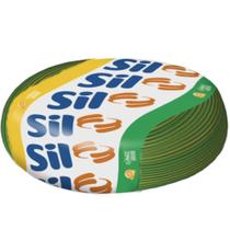 Cabo Flexsil de Cobre 4mm 750 Volts Verde e Amarelo com 100 Metros - 3.019 VD/AM - SIL Cabo Flexsil de Cobre 4mm 750 Volts Verde e Amarelo com 100 Metros - 3.019 VD/AM - SIL