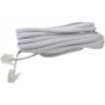 Cabo Fone Liso Jack/Jack 5M Branco 984 Cabo Fone Liso Jack/Jack 5M Branco 984