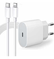 Cabo + Fonte Compatível iPhone X Xr 11 12 13 14 - Usb-c 20W