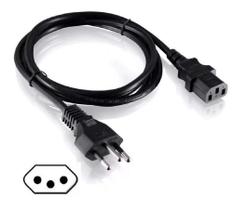 Cabo Força de Energia para Fonte de PC e Monitor 1,50 metros