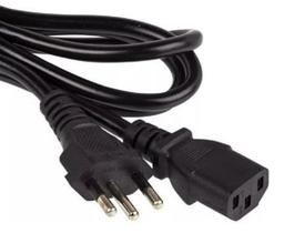 Cabo Força Energia Atx Tripolar Padrão Monitor Pc 110v/220v Cor Preto