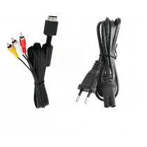 Cabo Força Ps2 Bipolar + Cabo 3RCA 1.5m PS1 Ps2 Ps3 Cabo Força Ps2 Bipolar + Cabo 3RCA 1.5m PS1 Ps2 Ps3